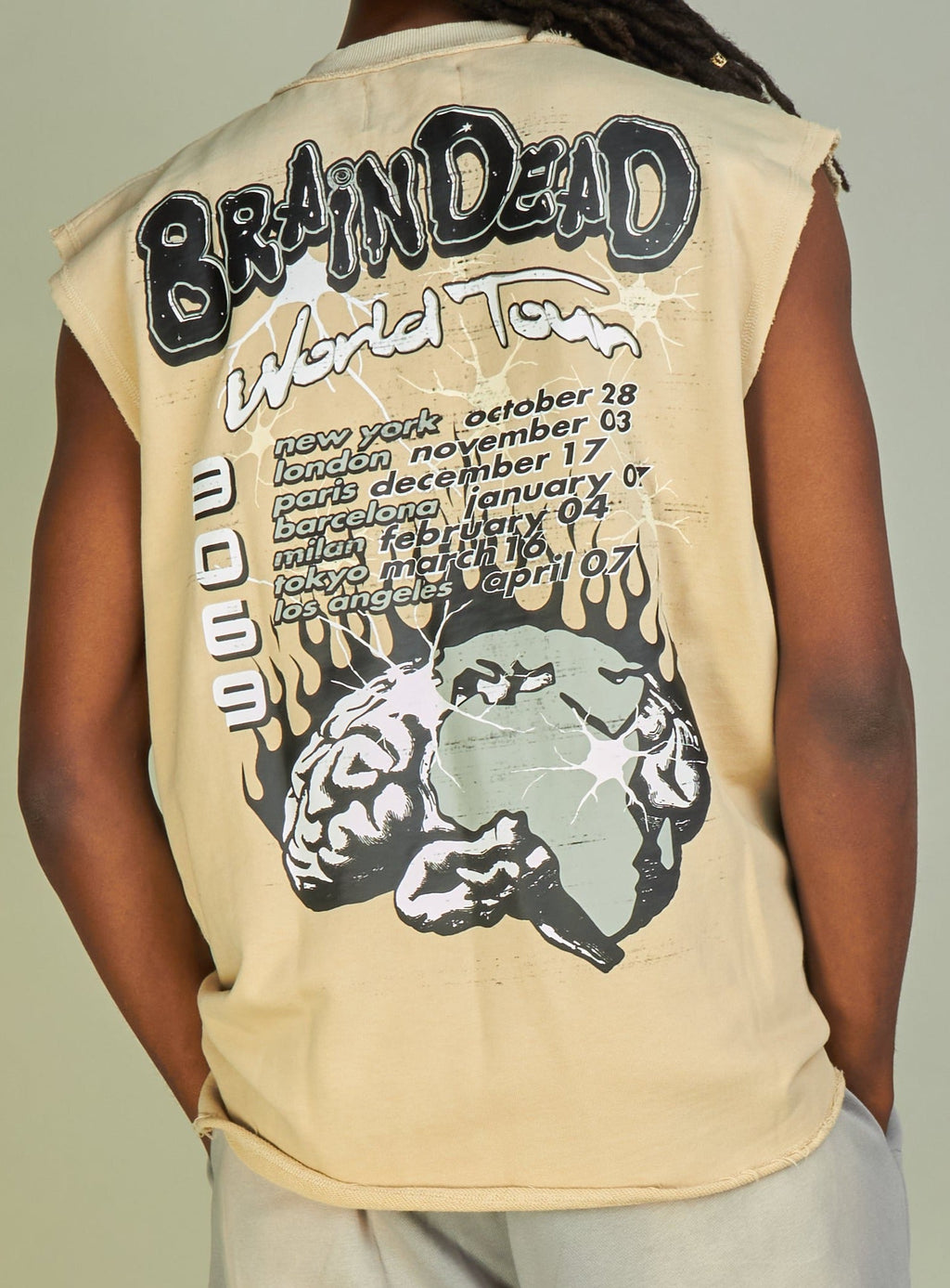 NME Tank Top - Woodard - Cream, Grey, Black And White - 092