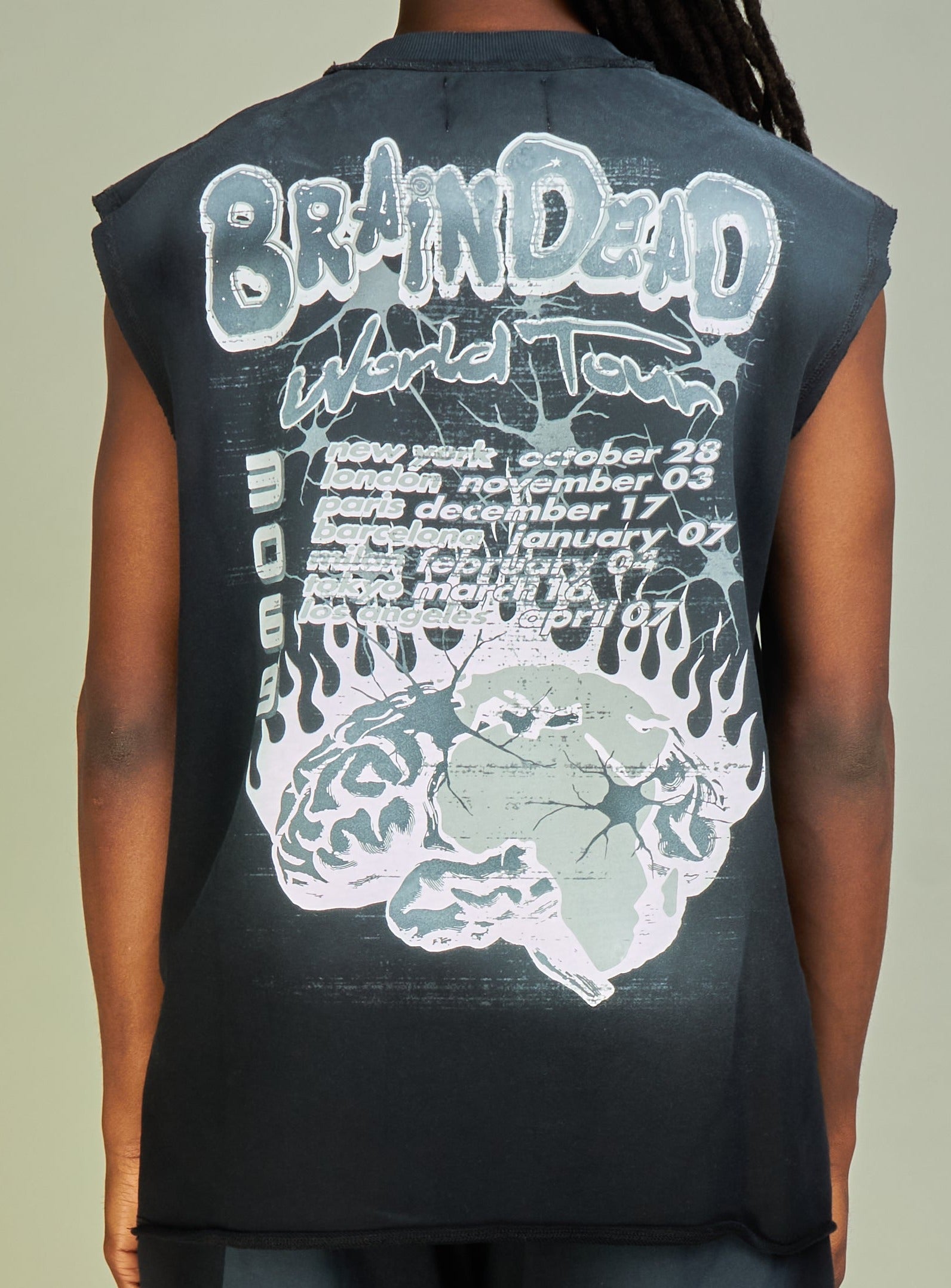 NME Tank Top - Woodard - Black, White And Grey  - 093