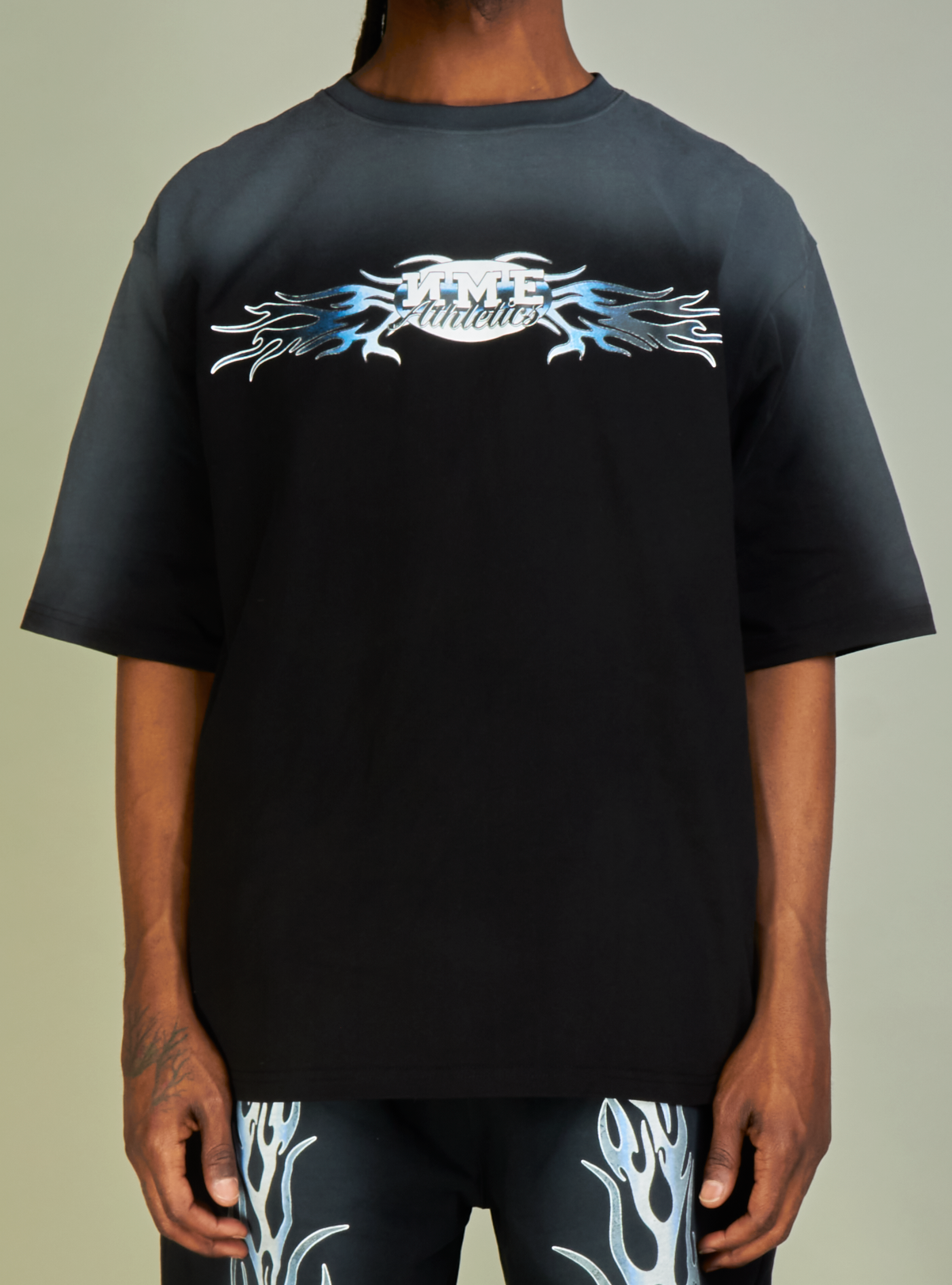 NME T-Shirt - Haywood - Black, Blue And White  - 101