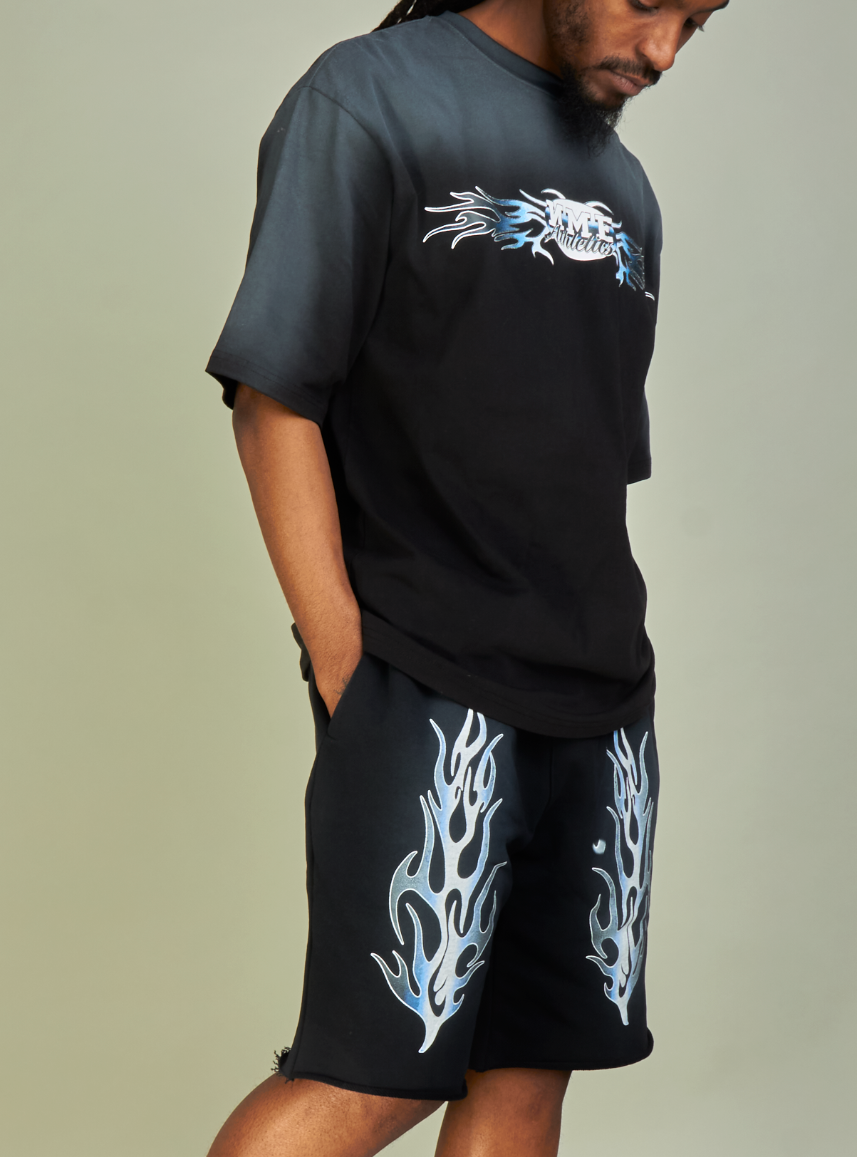 NME T-Shirt - Haywood - Black, Blue And White  - 101