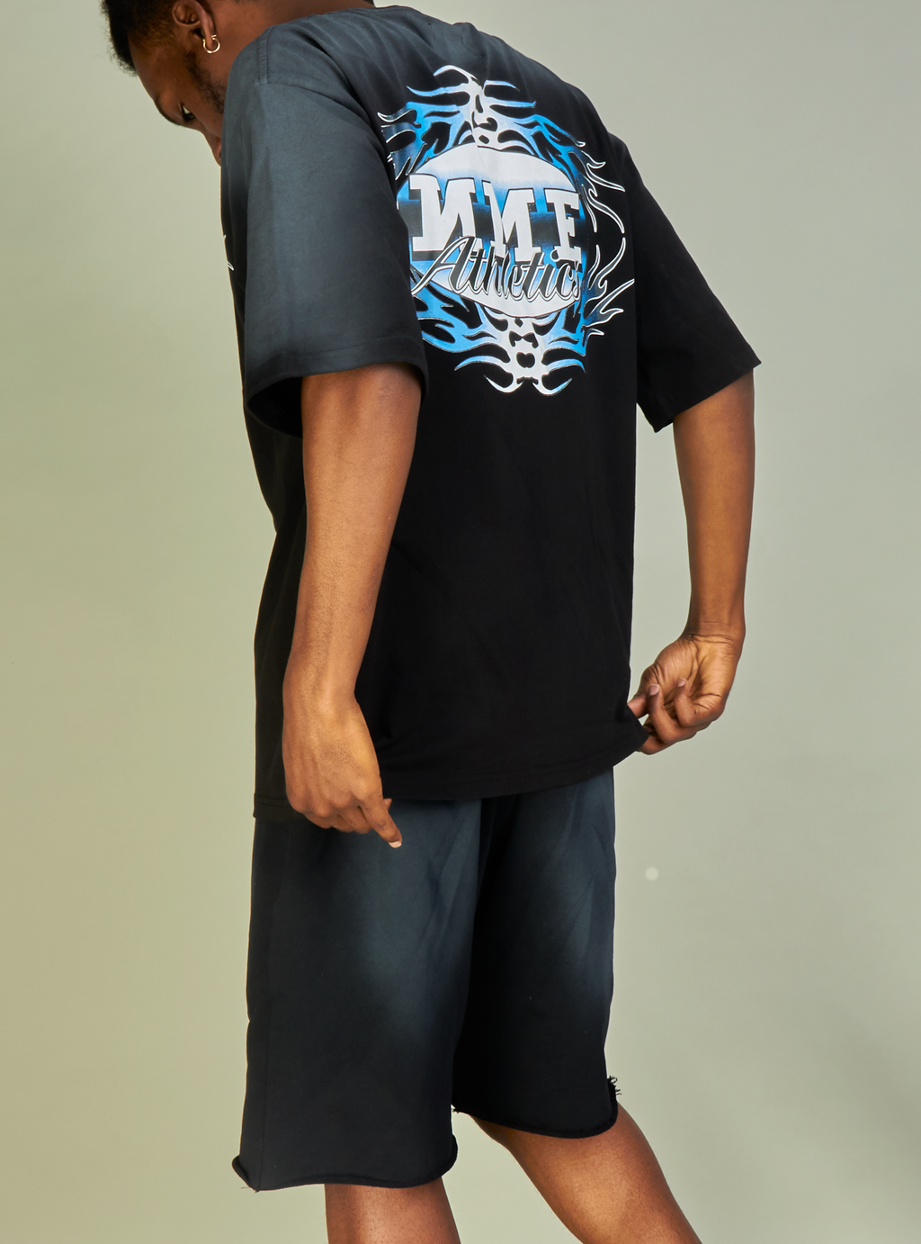 NME T-Shirt - Haywood - Black, Blue And White  - 101