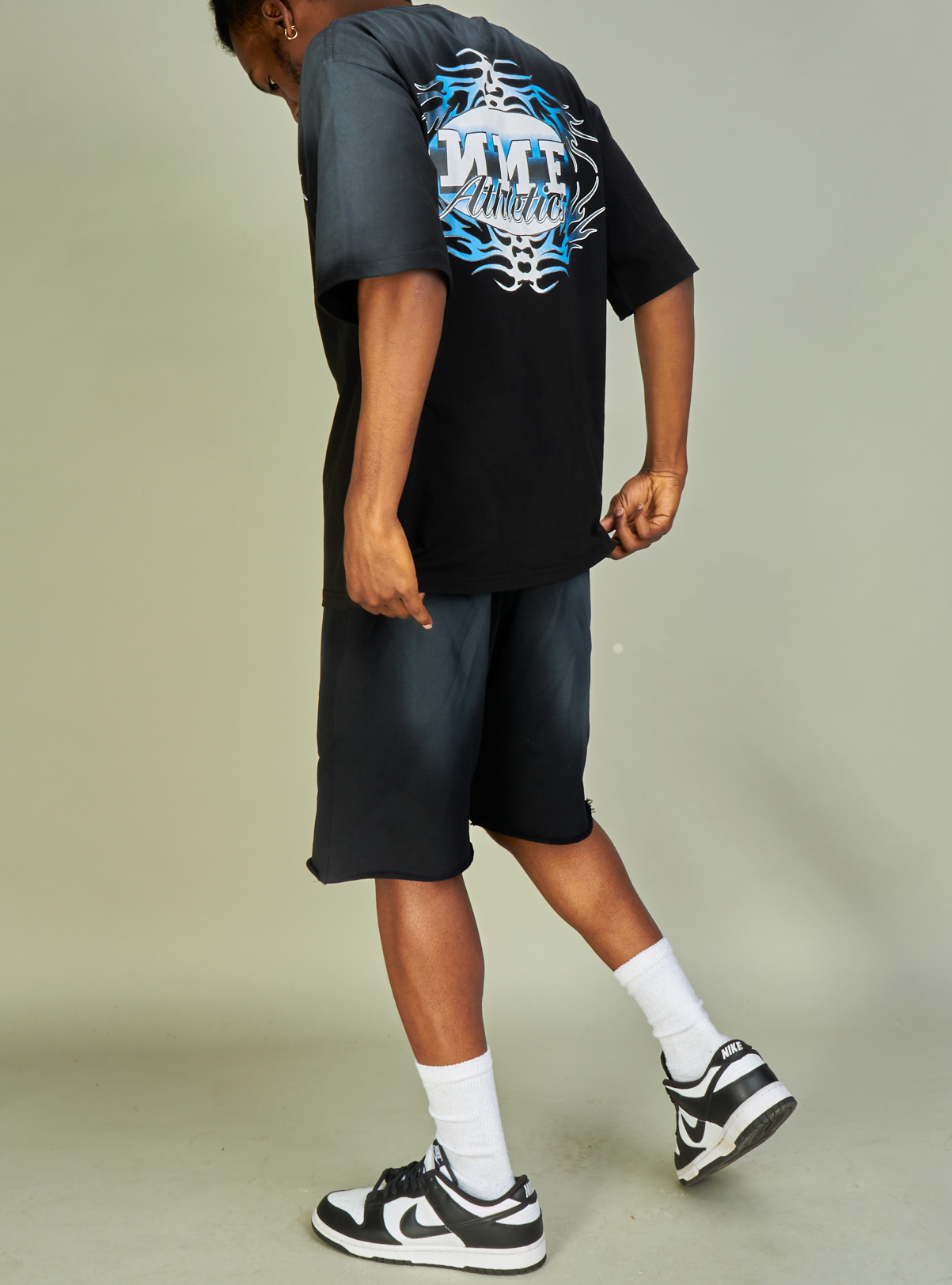 NME T-Shirt - Haywood - Black, Blue And White  - 101