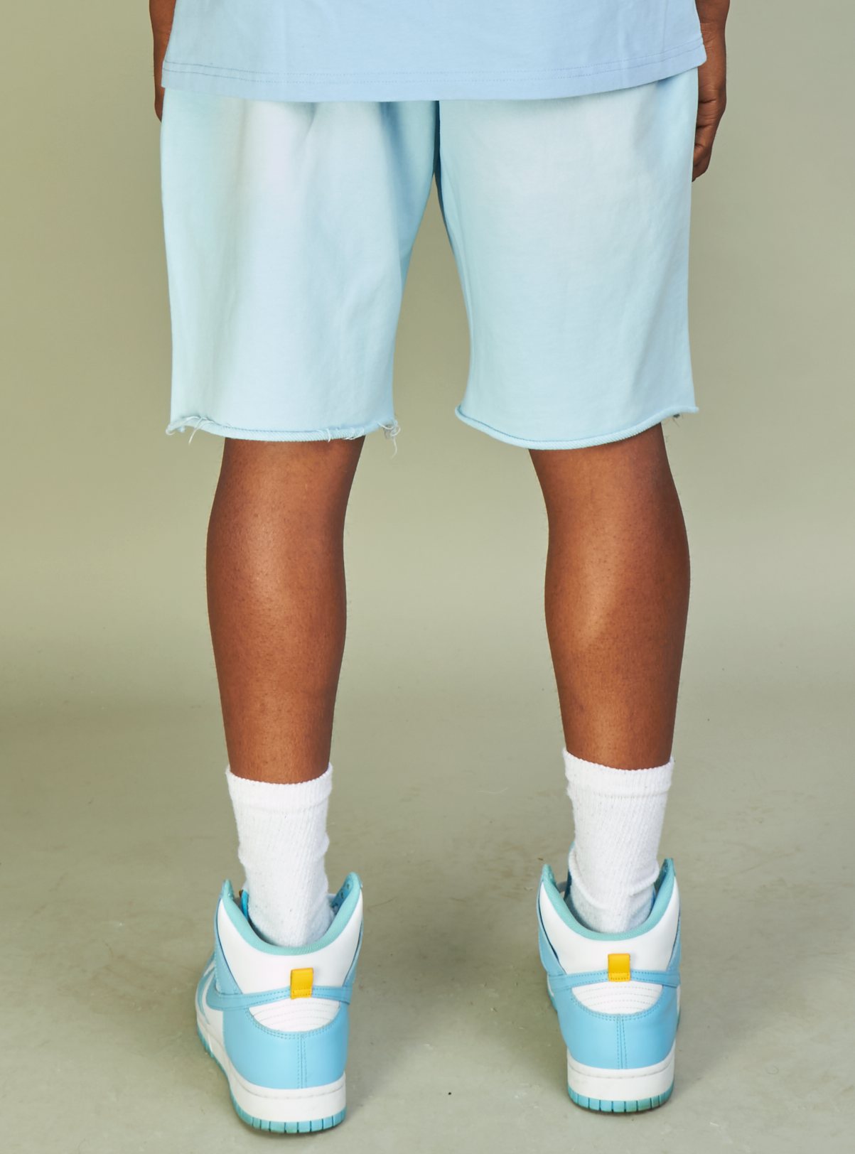 NME Shorts - Haywood - Baby Blue, Black And White - 624