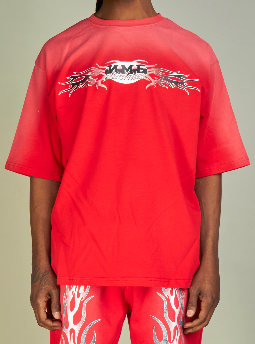 NME T-Shirt - Haywood - Red, White And Black - 103