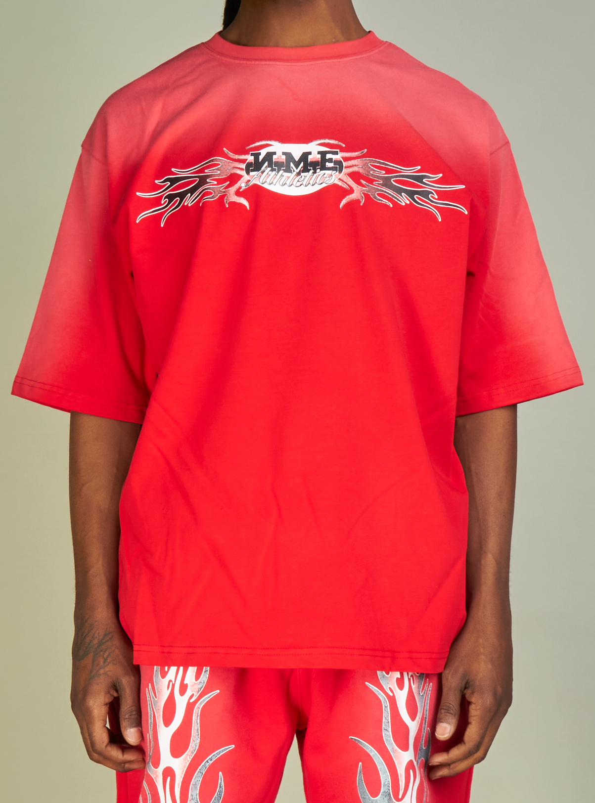 NME T-Shirt - Haywood - Red, White And Black - 103