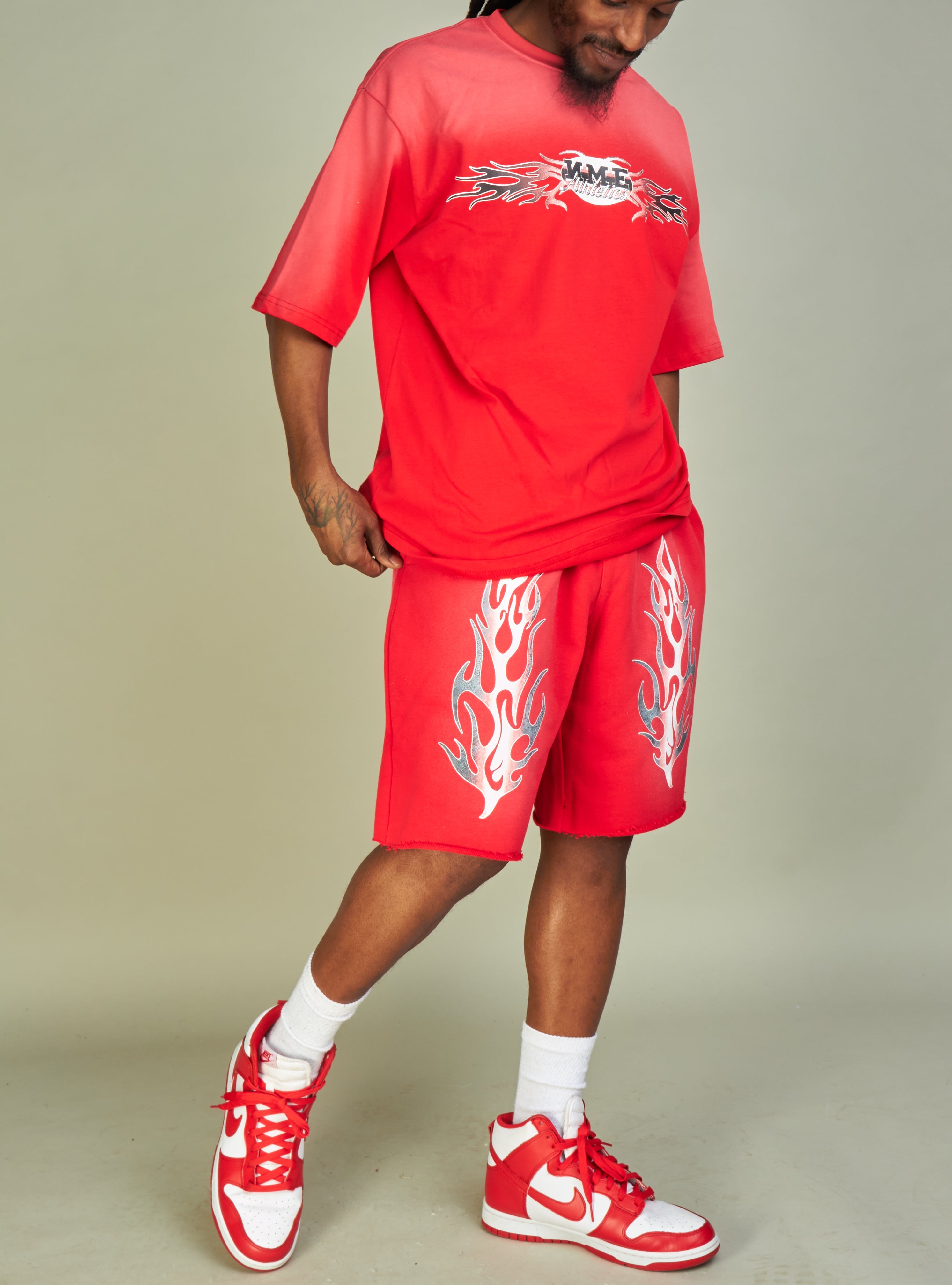 NME T-Shirt - Haywood - Red, White And Black - 103