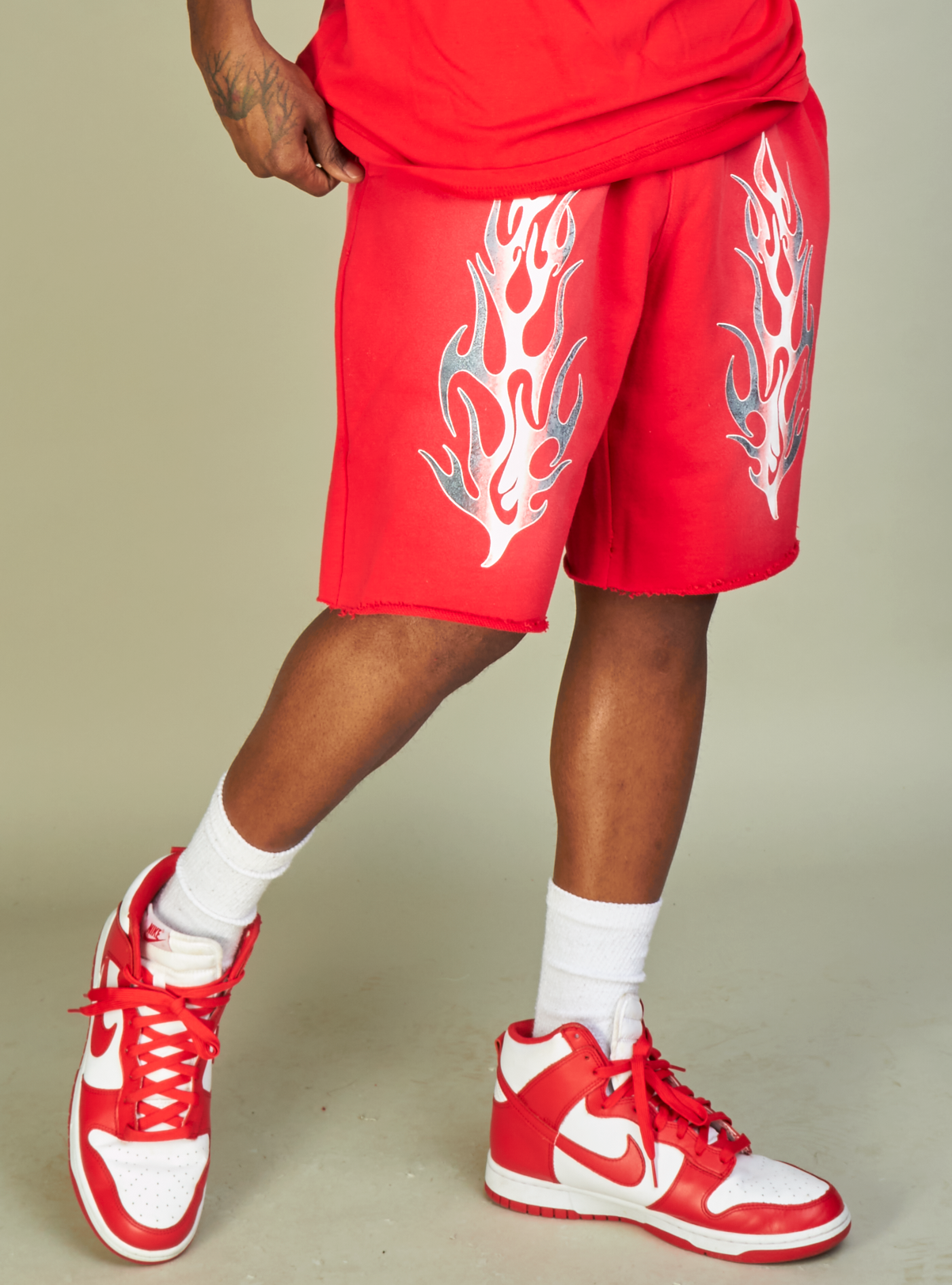 NME Shorts - Haywood - Red, White And Black  - 623