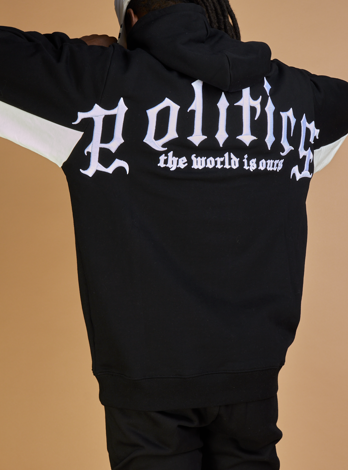 Politics Hoodie - Frazier - Black and White - 321