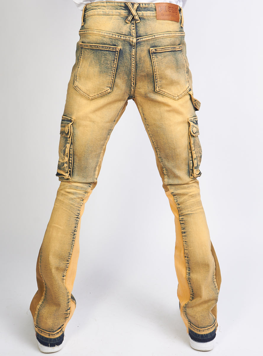 Politics Flare Stacked Pants - Mott - Vintage and Cream - 503