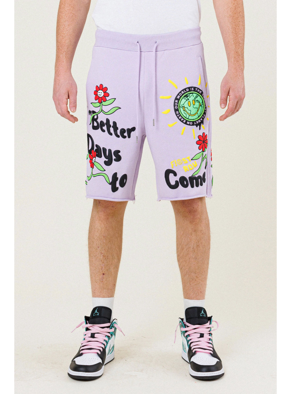 First Row Short Set - Better Days - Purple - FRT2018