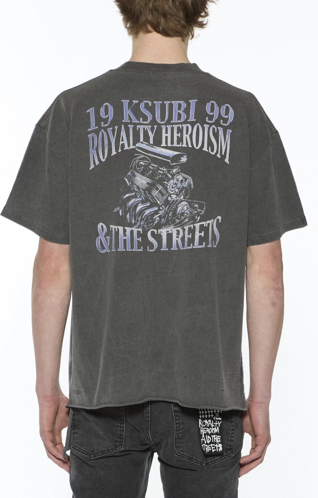 Ksubi T-Shirt - Engine Excess - Charcoal - MPF25TE033