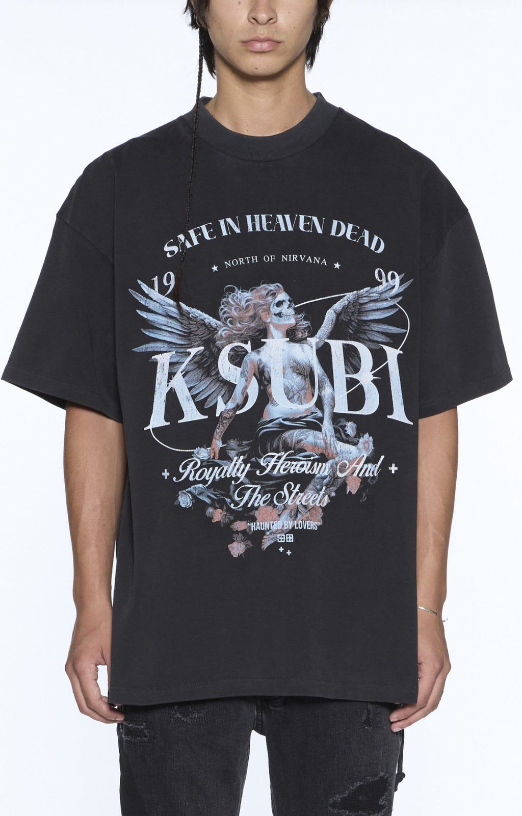 Ksubi T-Shirt - Spirit Ekcess SS - Acid Black - MFA25TE015