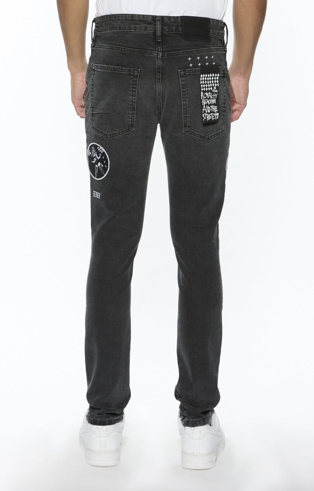 Ksubi Jeans - Van Winkle Roadhouse Patched - Black - MFA25DJ009