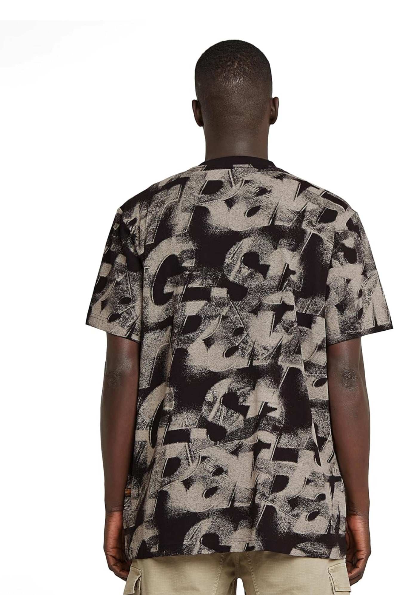 G-Star T-Shirt - Sprayed Letters - Chalk Black - D26290