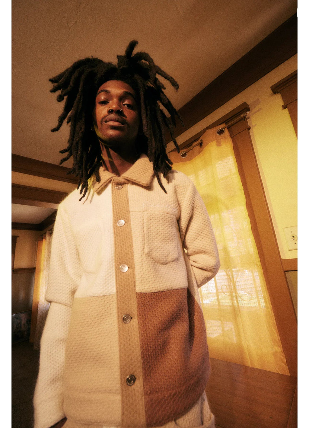 Embellish Jacket - Leonard Knit - Brown - embhol23-055