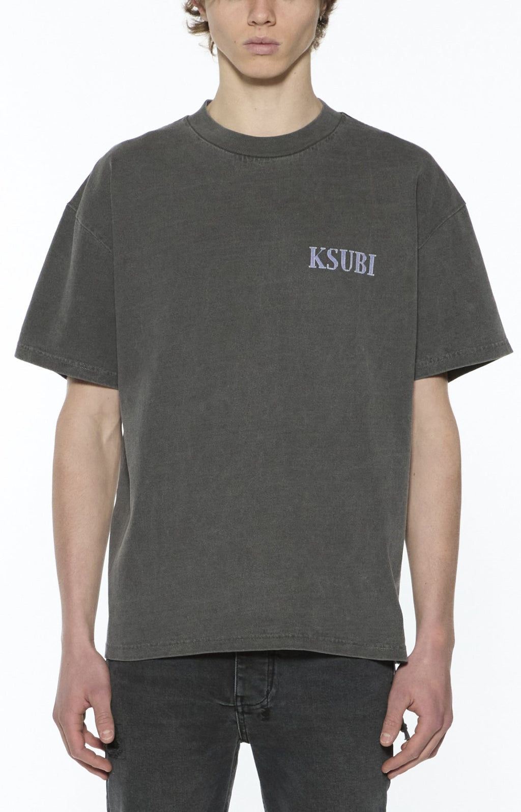 Ksubi T-Shirt - Engine Excess - Charcoal - MPF25TE033
