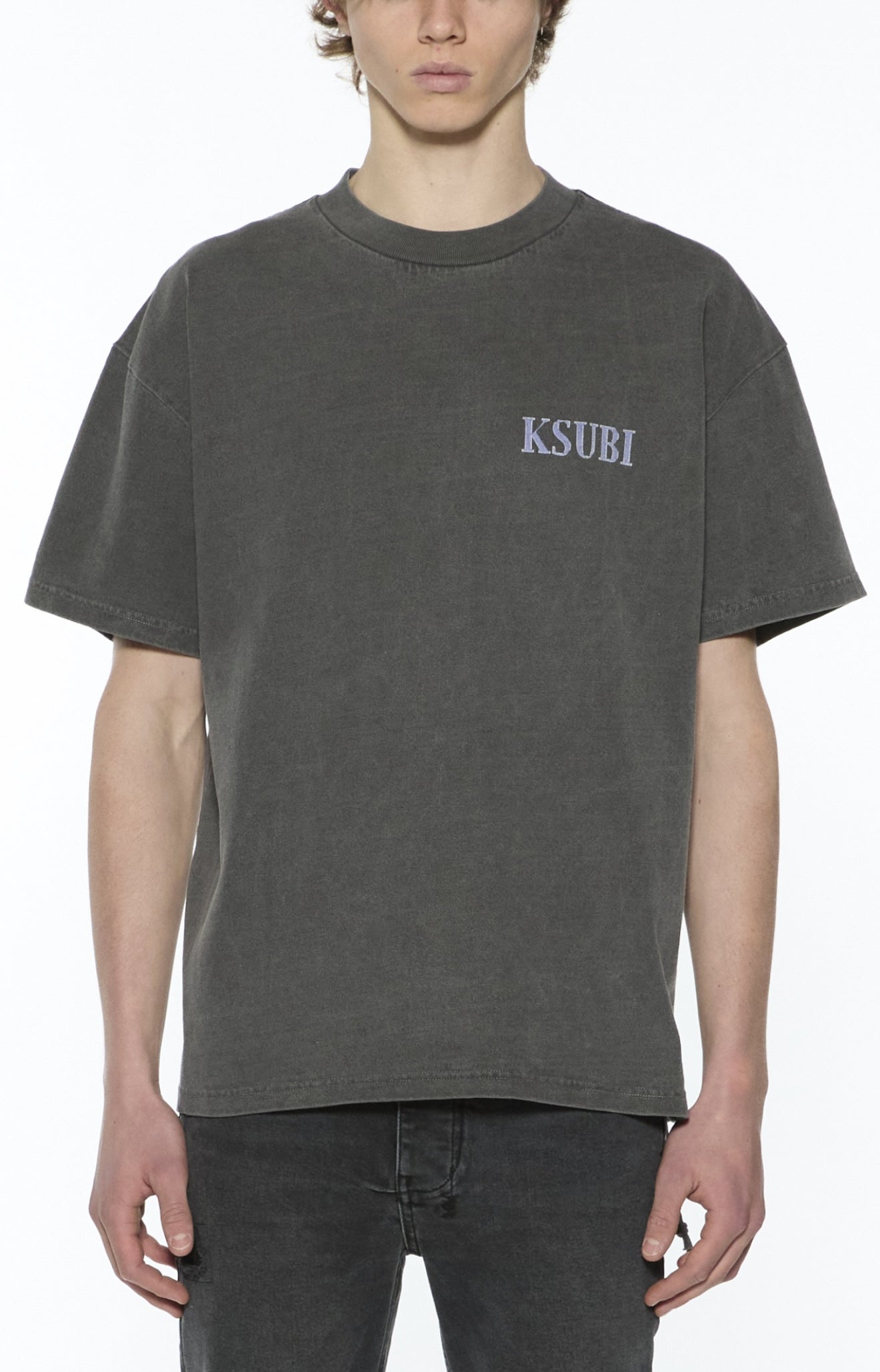 Ksubi T-Shirt - Engine Excess - Charcoal - MPF25TE033