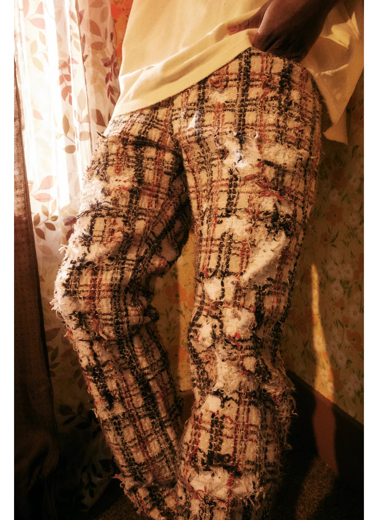 Embellish Jeans - Spiegel Boro - White With Black And Red - embhol23-032