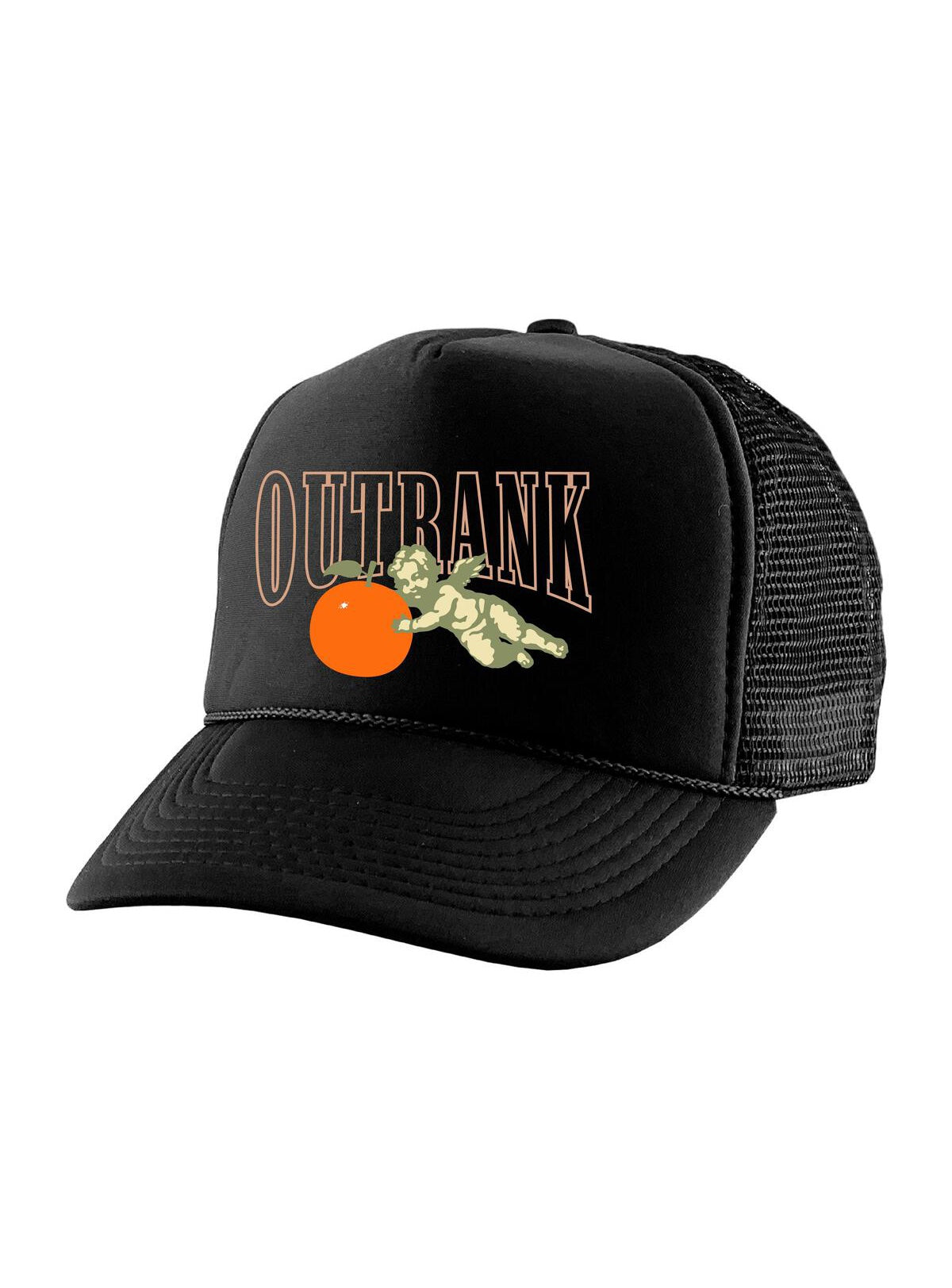 Outrank Hat - Fund Yourself Foam Trucker - Black - QSH237