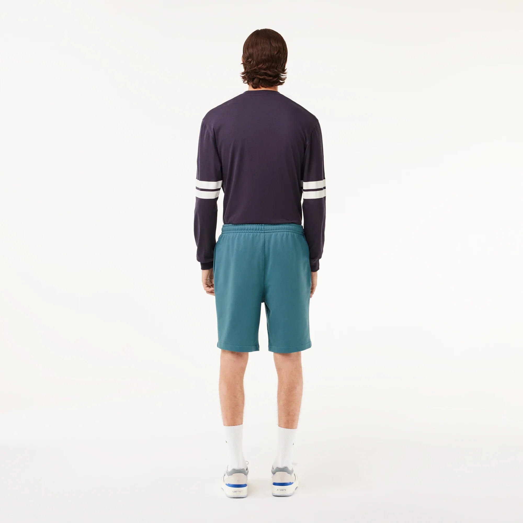 Lacoste Shorts - Regular Lacoste Print - Green  - GH7499-51