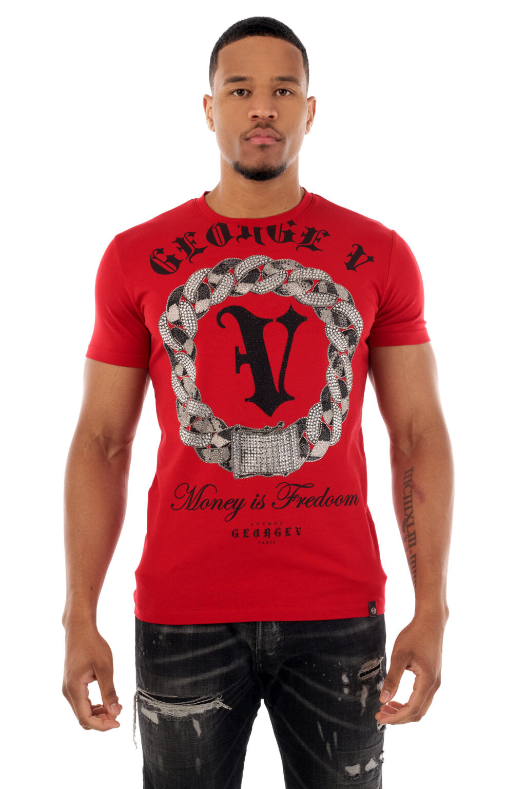 George V T-Shirt - Red - GV2505