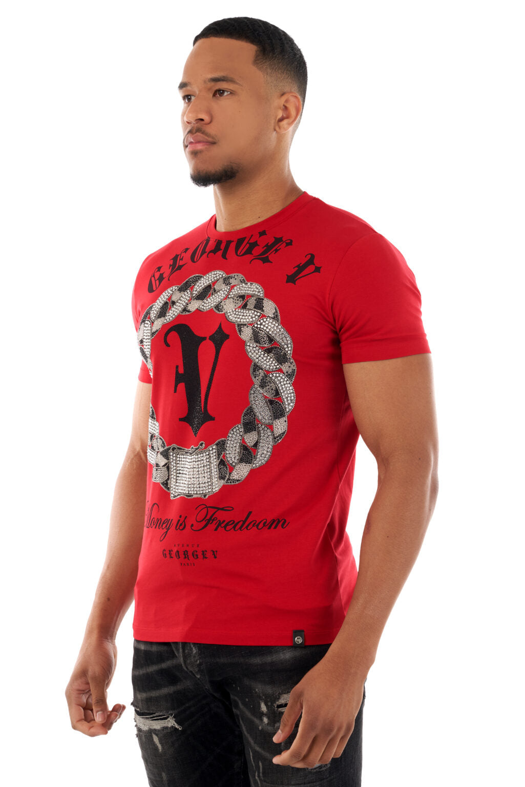 George V T-Shirt - Red - GV2505