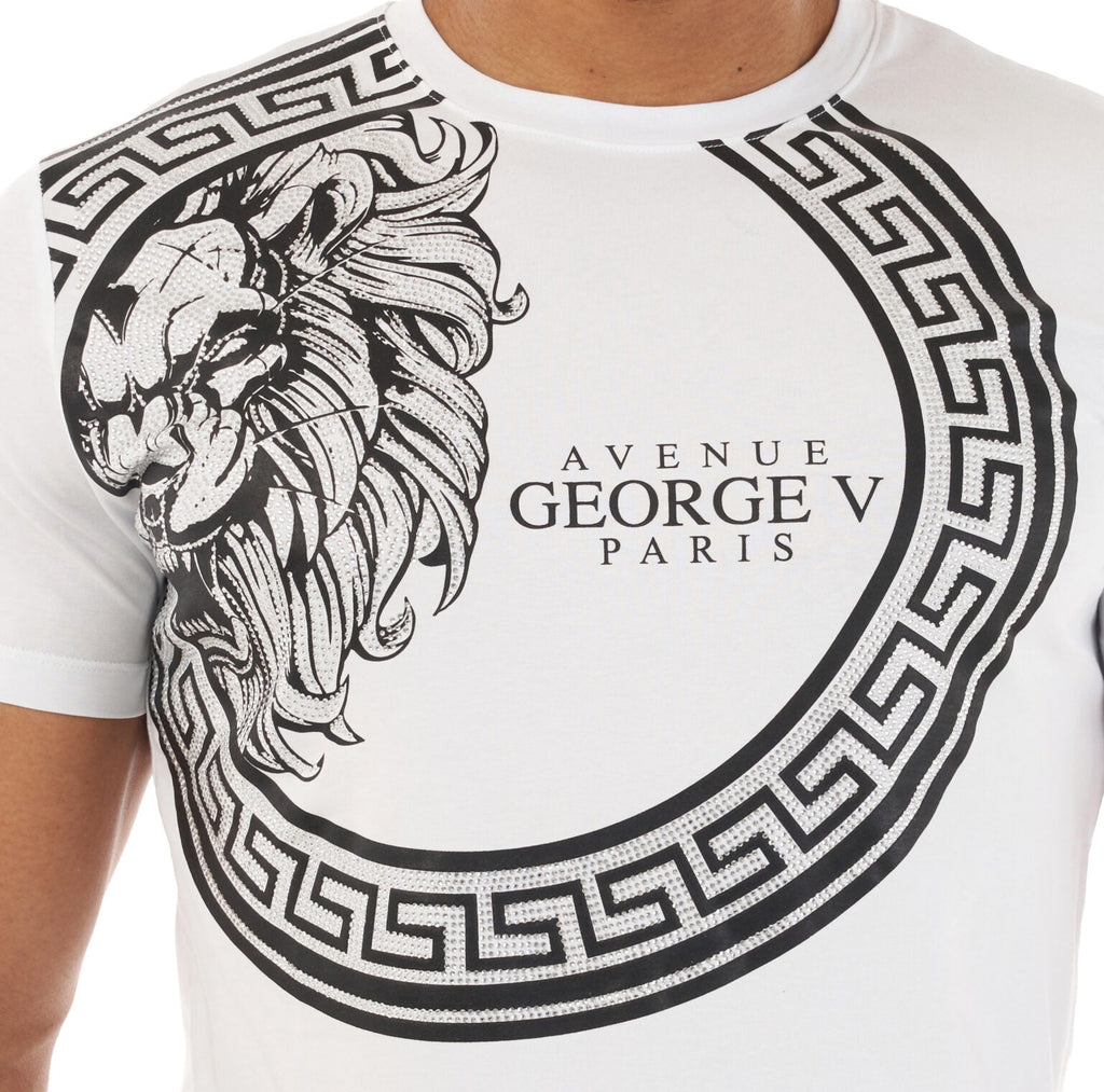 George V T-Shirt - BAROQUE LION'S HEAD - White - GV2507