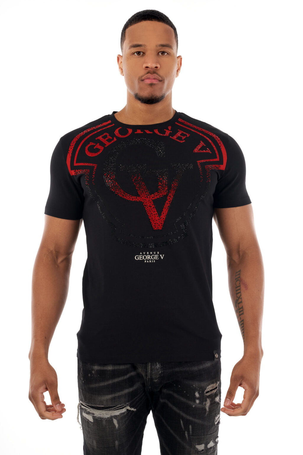 George V T-Shirt - AVENUE GEORGE V - BLACK - GV2508