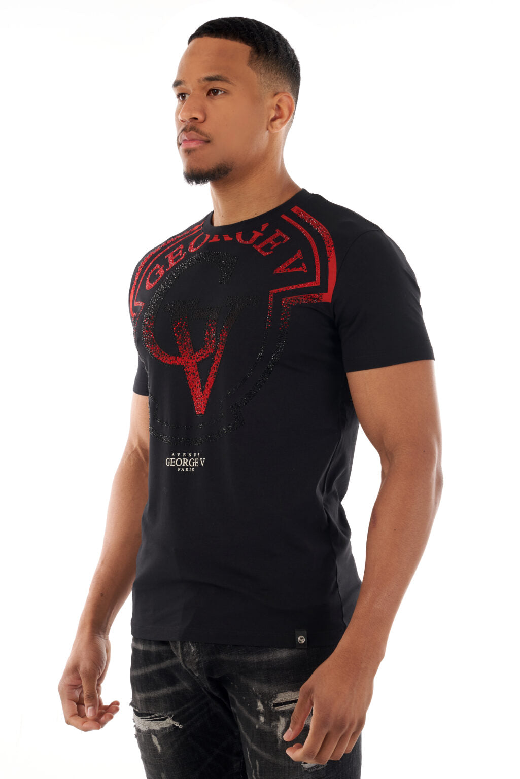 George V T-Shirt - AVENUE GEORGE V - BLACK - GV2508