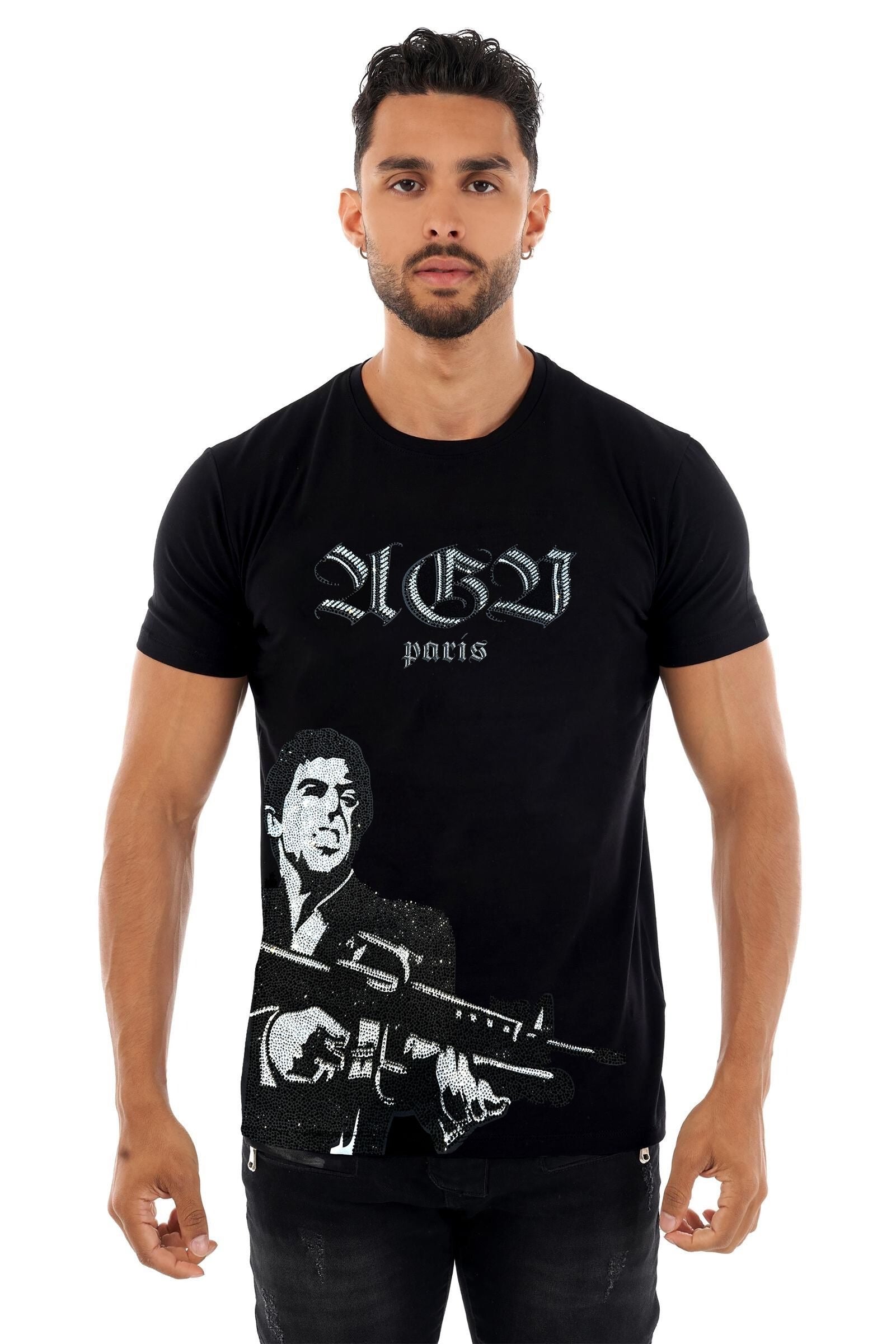 George V T-Shirt - Men's Swet - Black\Gray  - GV-2781