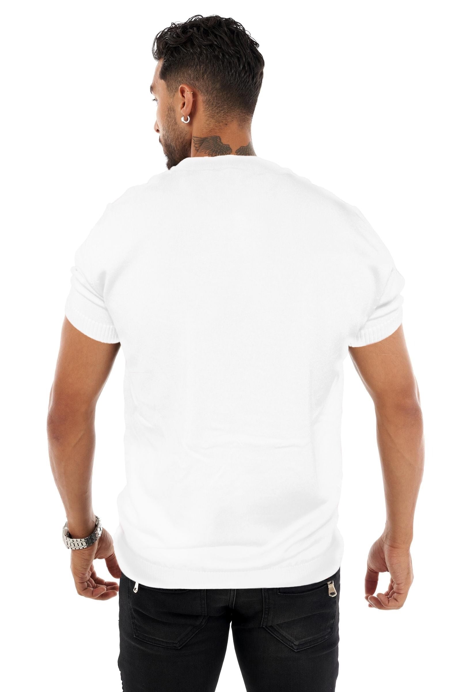 George V T-Shirt - Men's Knitted T-shirt - White - GV-2904