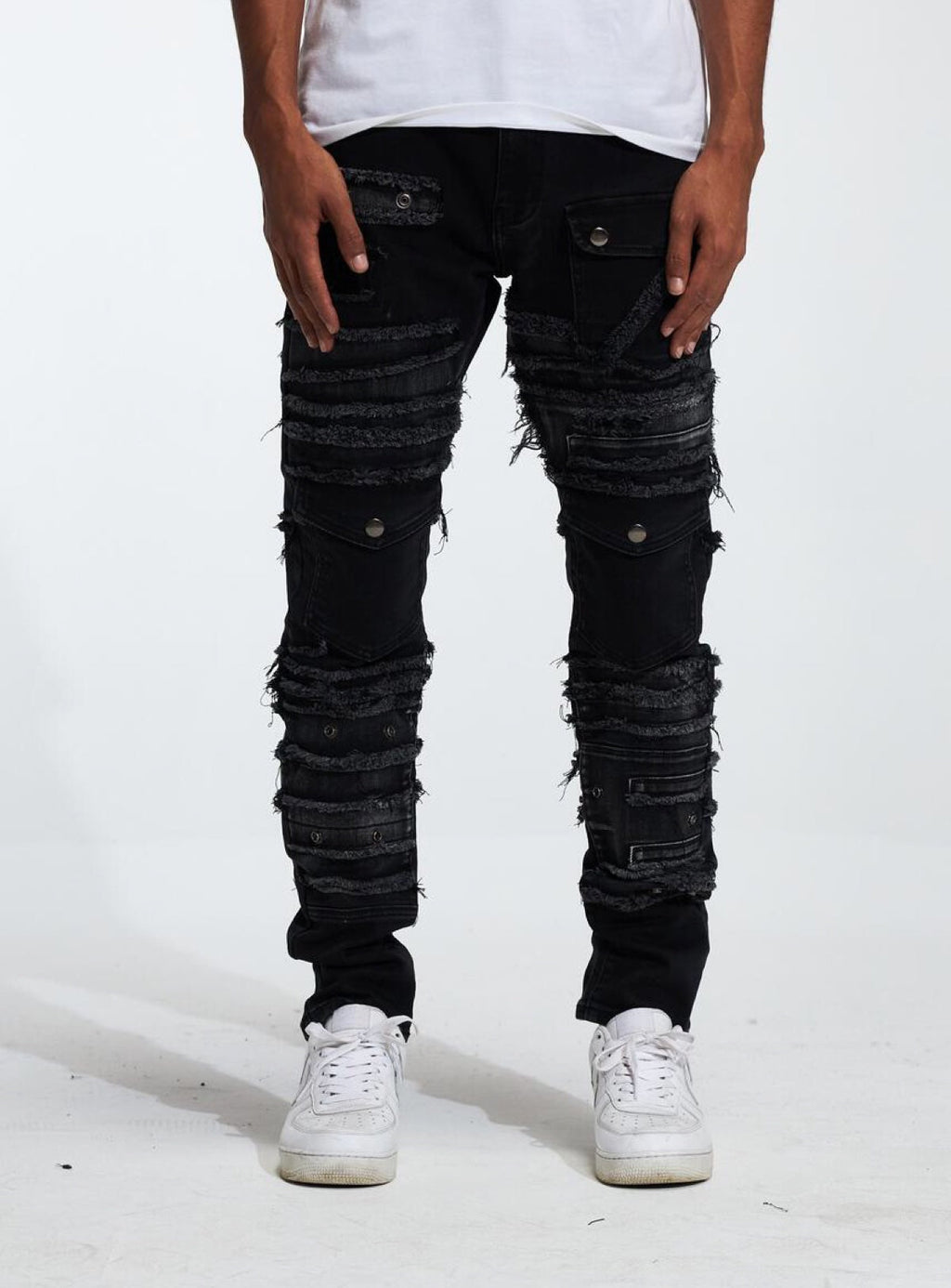 Crysp Denim Jeans - Gate Cargo - Black - CRYF222-213