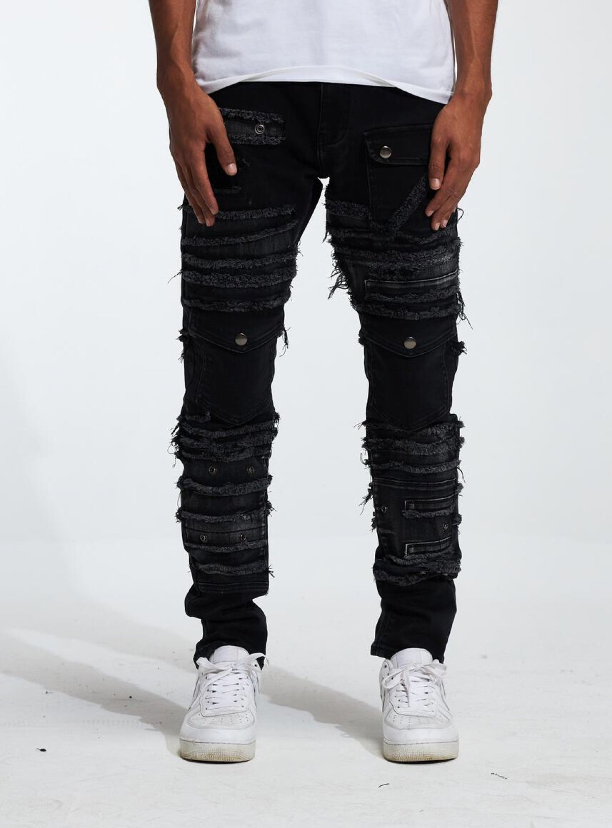 Crysp Denim Jeans - Gate Cargo - Black - CRYF222-213