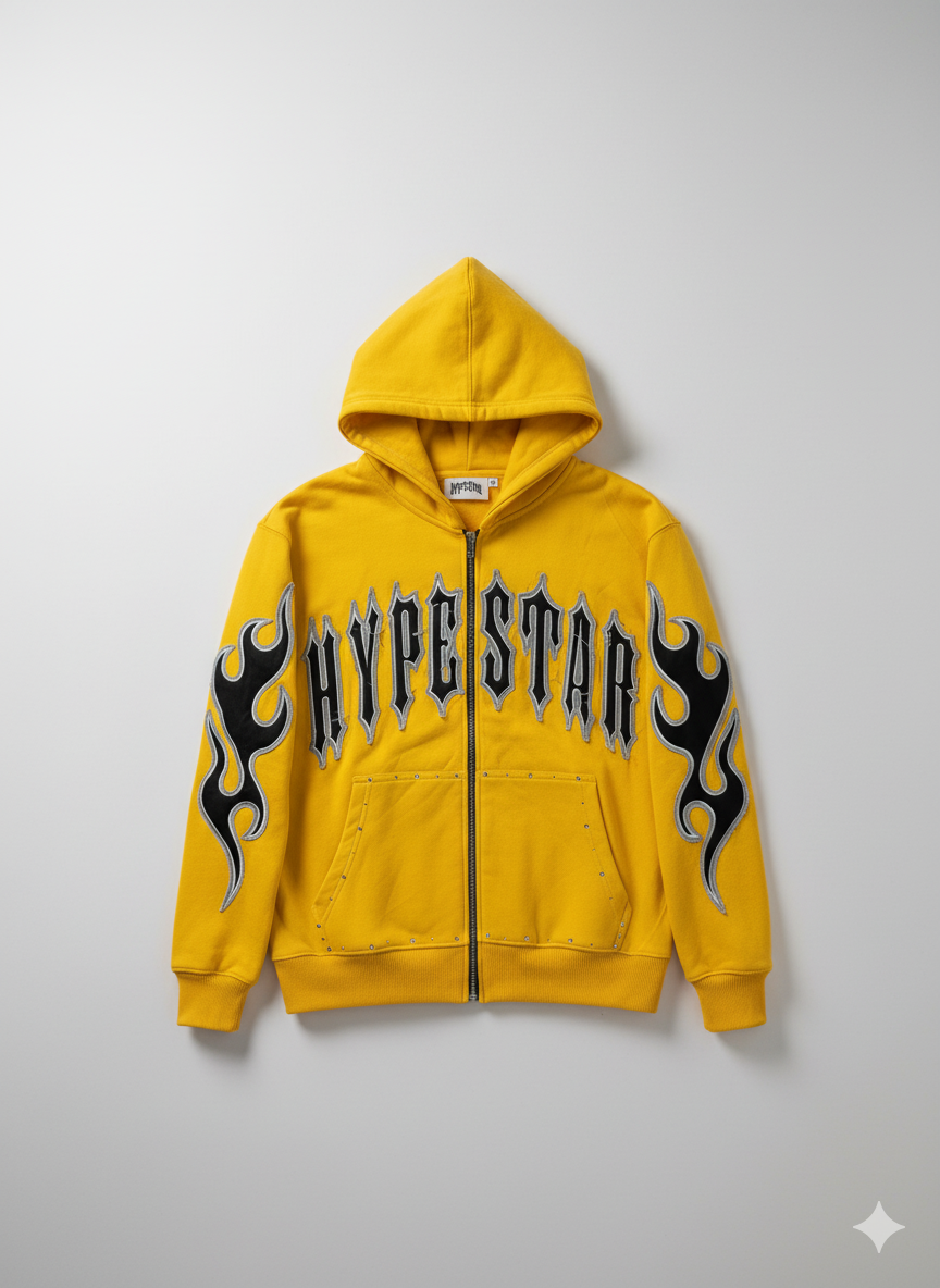 Hype Star Hoodie- The Essential - Yellow - HS994