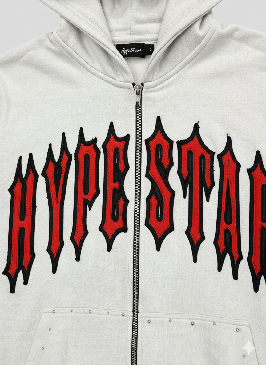 Hype Star Hoodie- The Essential - White - HS995