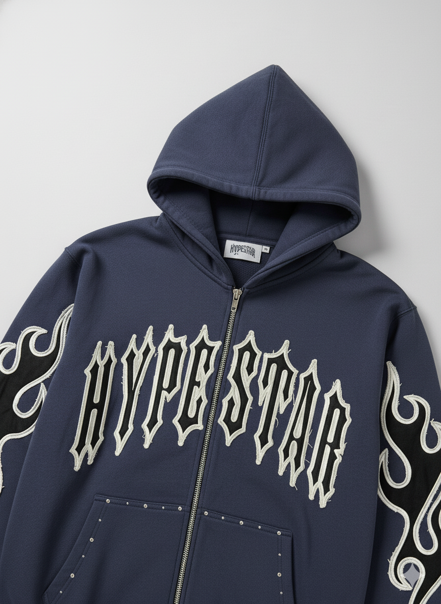 Hype Star Hoodie- The Essential - Navy - HS997