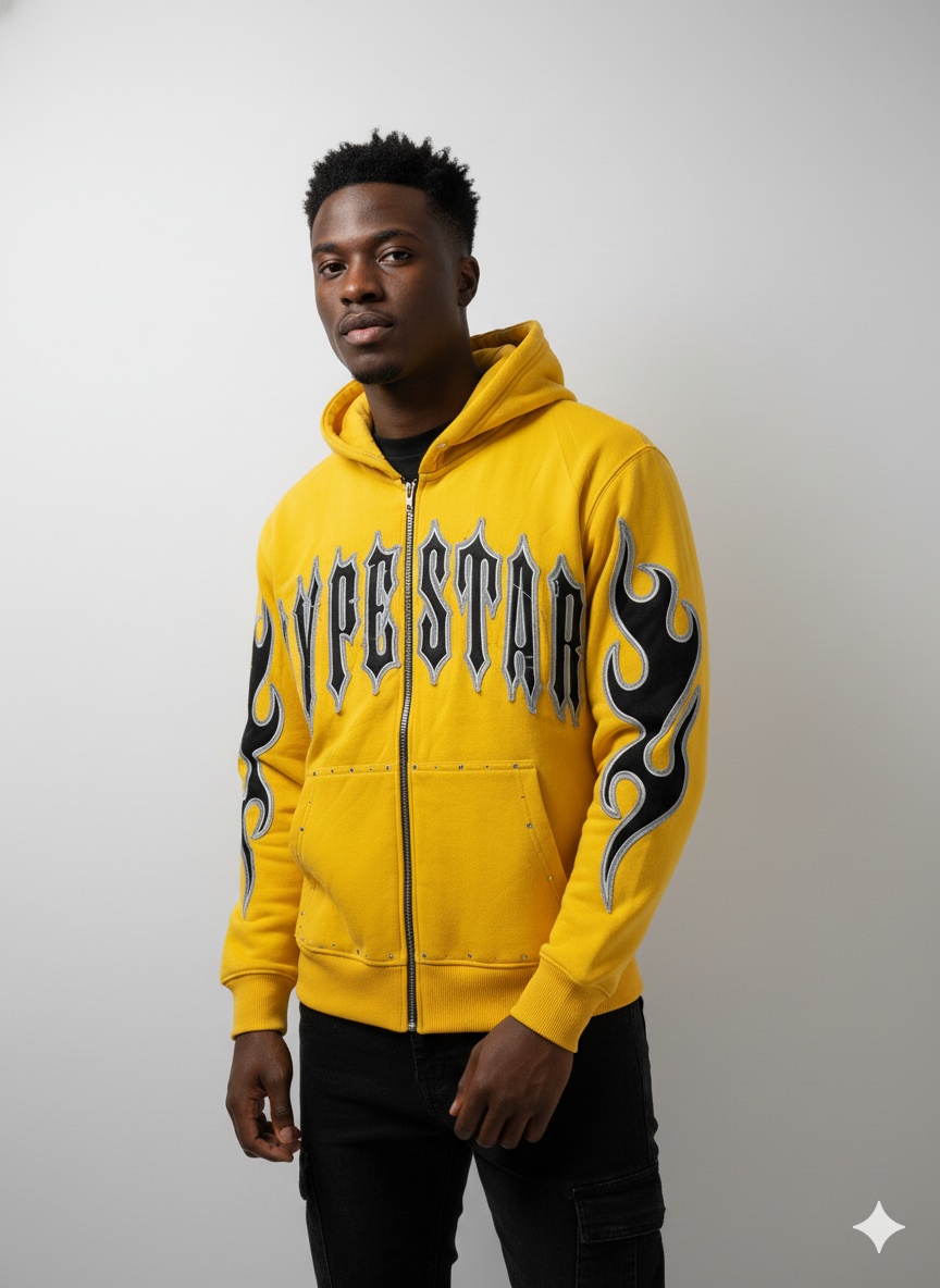 Hype Star Hoodie- The Essential - Yellow - HS994
