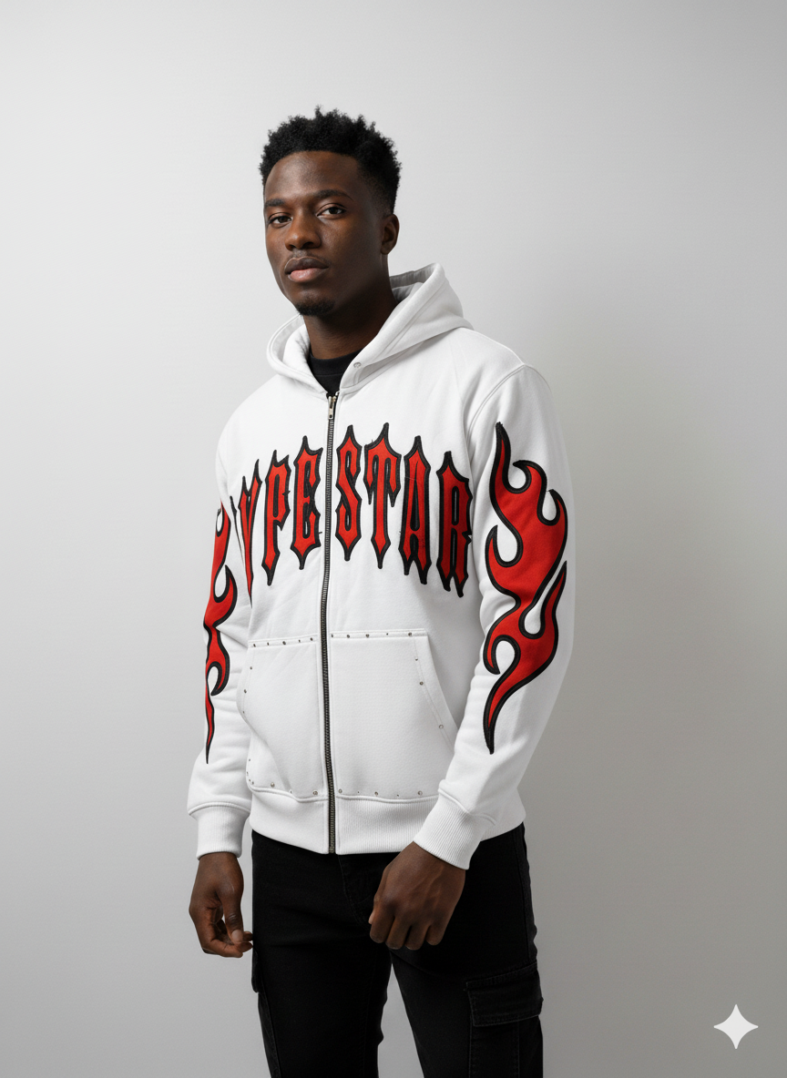 Hype Star Hoodie- The Essential - White - HS995