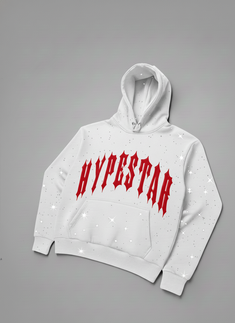 Hype Star Hoodie - Shine On Stage - White - Q425