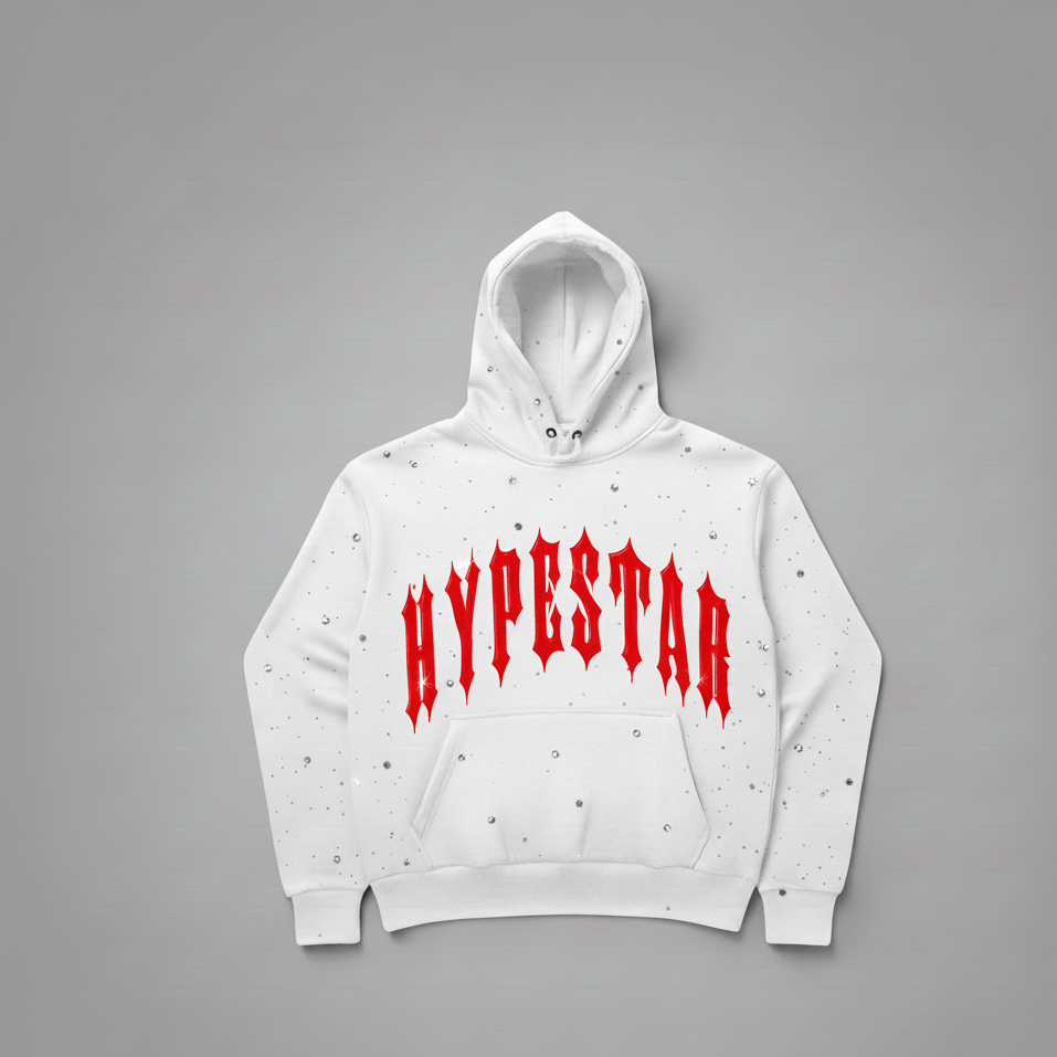 Hype Star Hoodie - Shine On Stage - White - Q425