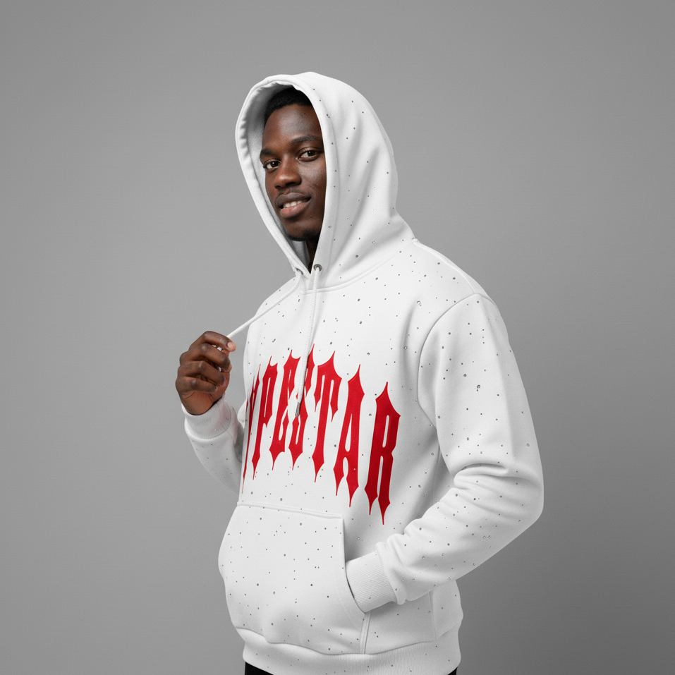 Hype Star Hoodie - Shine On Stage - White - Q425