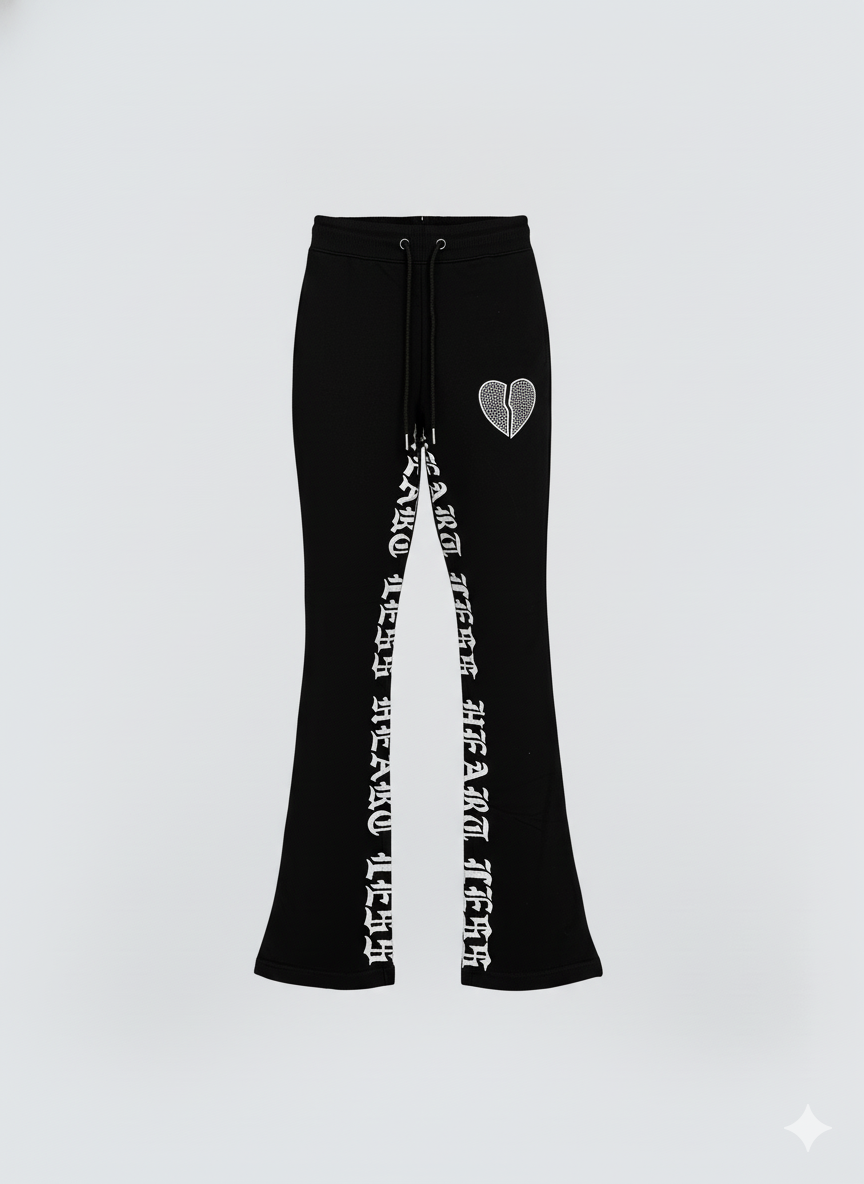 Focus Sweatpants - Heartless Stacked - Black - 80559S