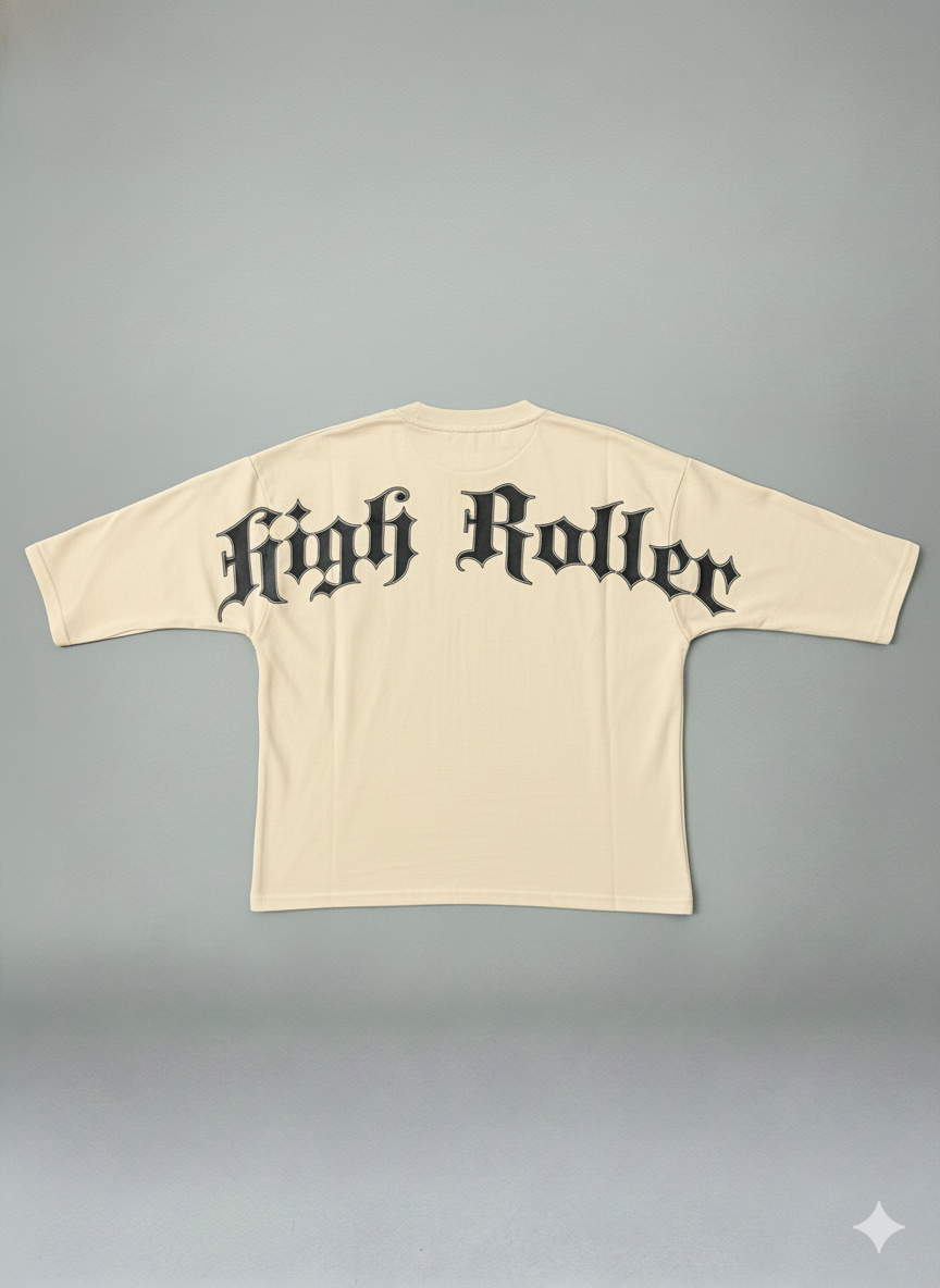 Focus T-Shirt - Hustler Crop Stone - Cream - 80717S