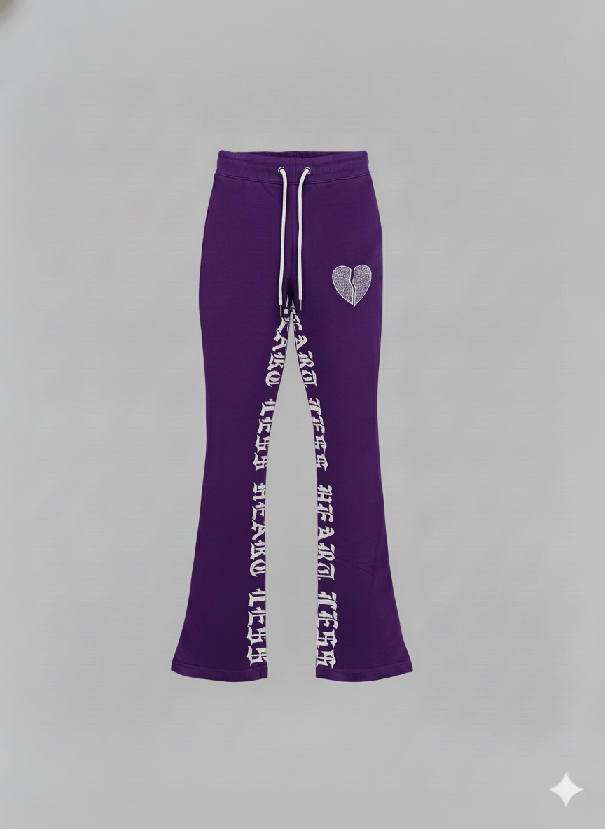 Focus Sweatpants - Heartless Stacked - Purple - 80559S