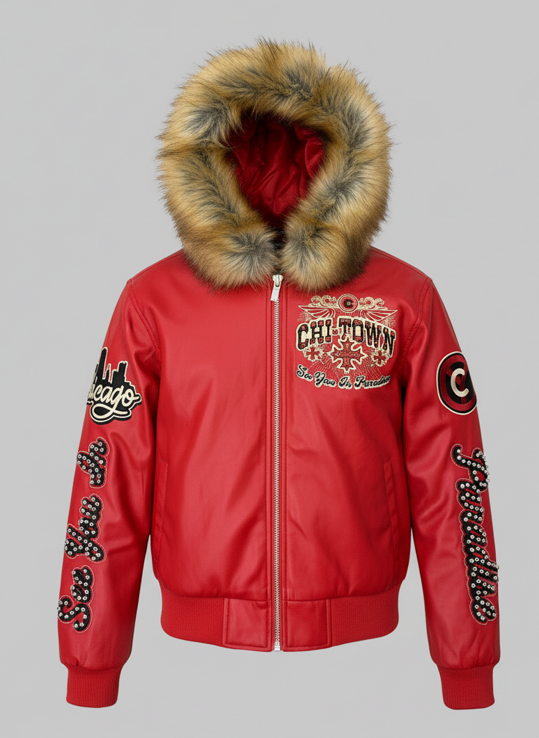 Jordan Craig Jacket - Chicago Bomber - Red