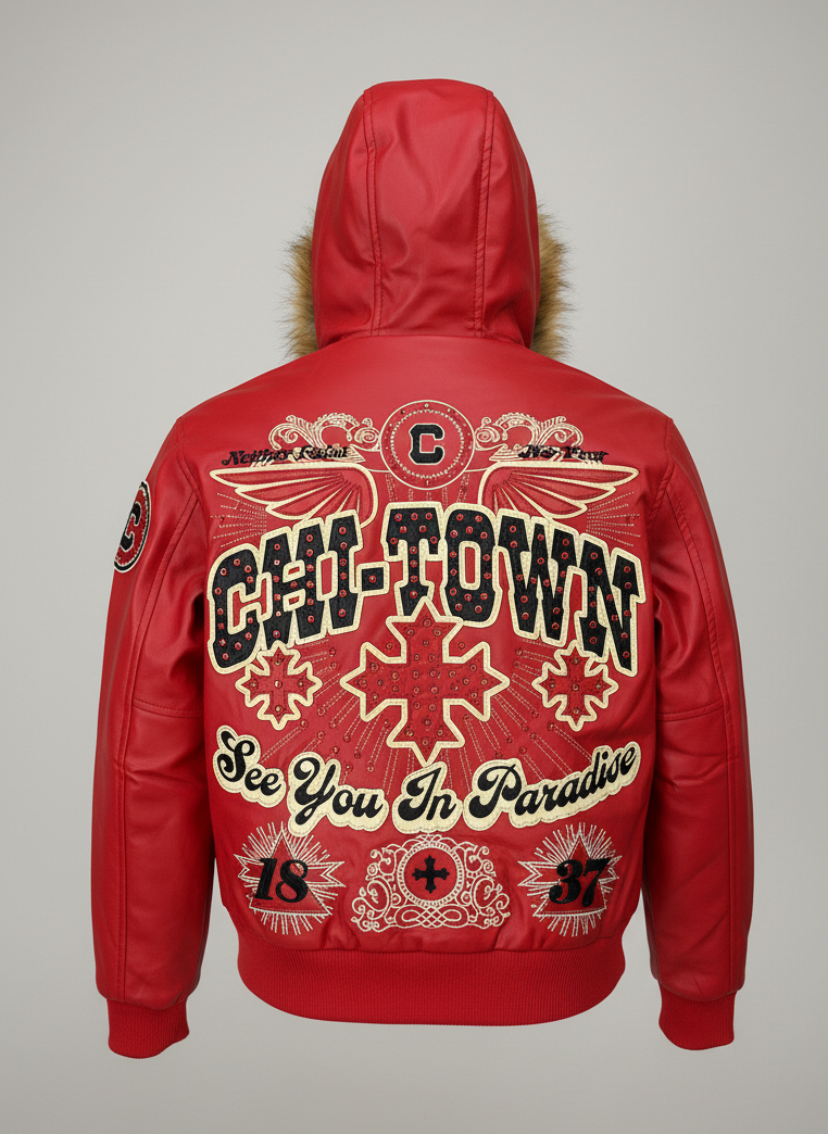 Jordan Craig Jacket - Chicago Bomber - Red