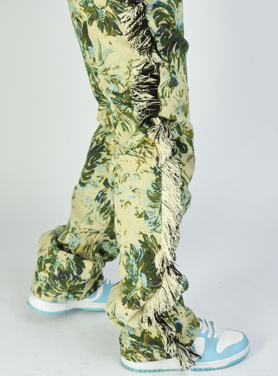 Politics Jeans - Woven Stacked With Frey - Green Jacquard - Donovan 505