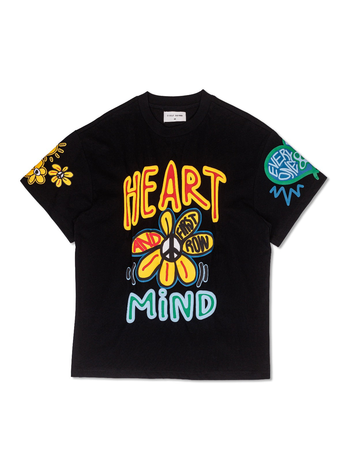 First Row T-Shirt - Heart & Mind - Black - FRT2018