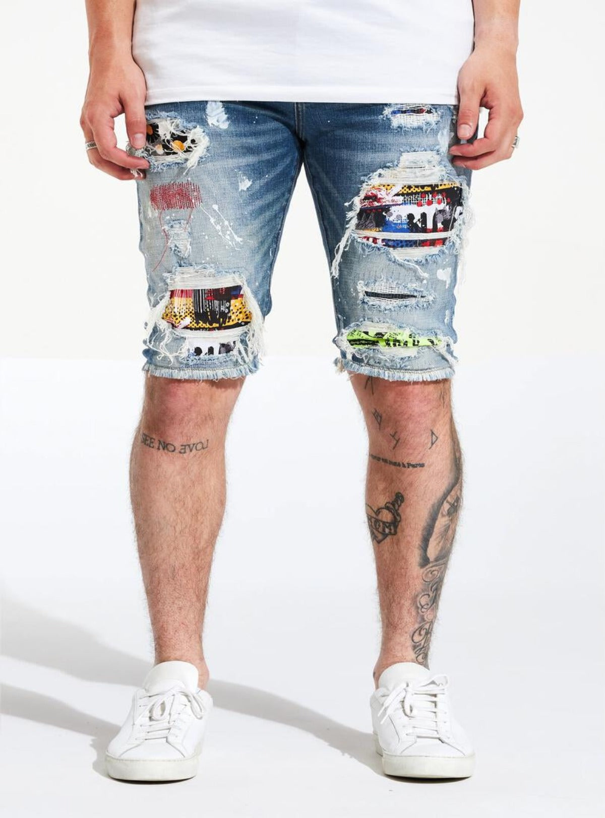 Embellish Shorts - Hemma - Blue Patch - EMBSP222 - 135