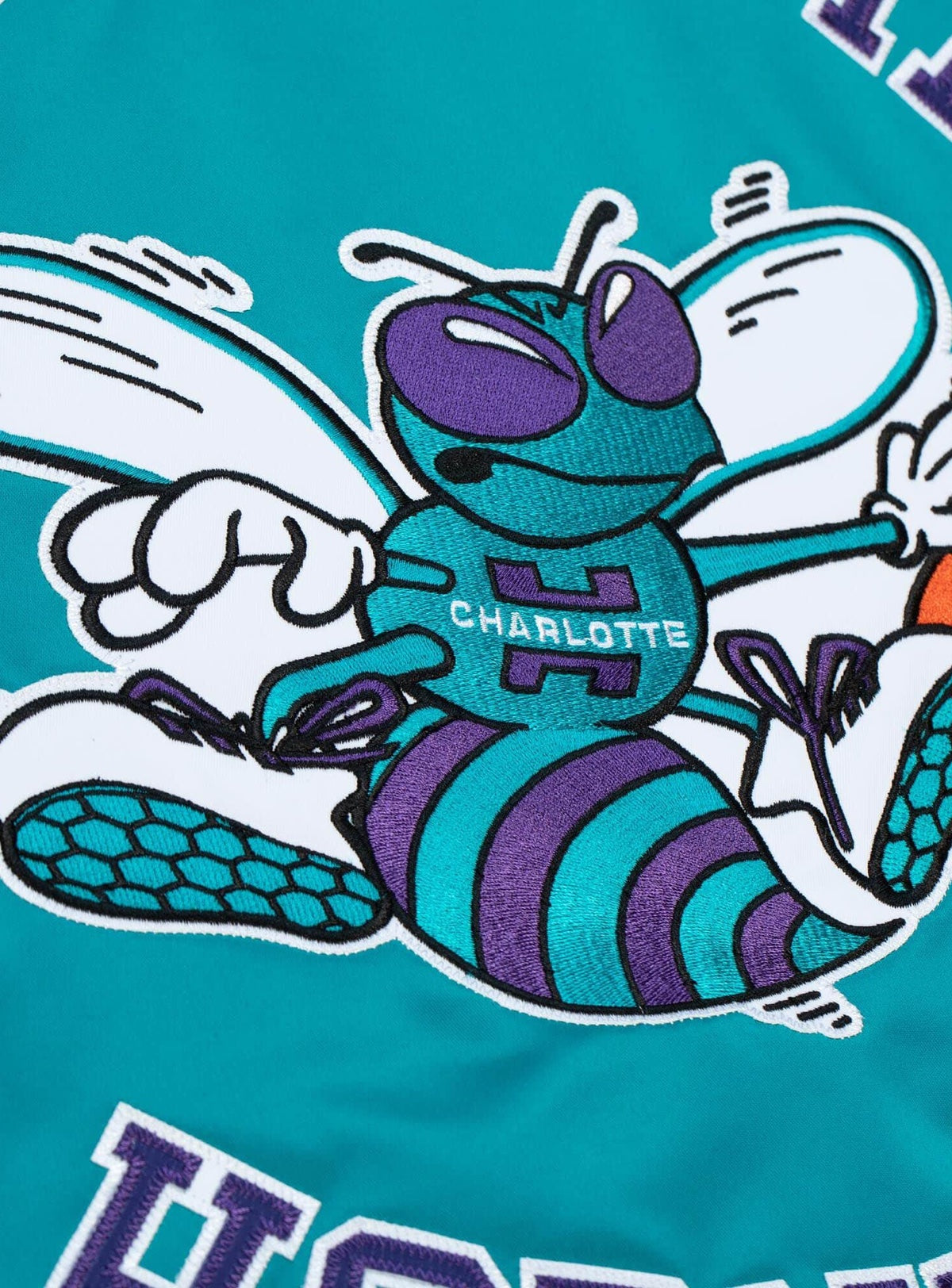 Mitchell & Ness Kids Jacket - Heavy Weight Satin - Hornets - Teal - 9N3T1NALZ-HOR